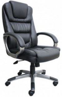 Boss Black LeatherPlus Executive Chair