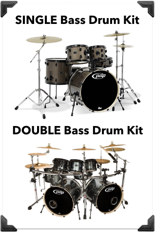 Schlagzeuge: Single oder Double Bass Drum