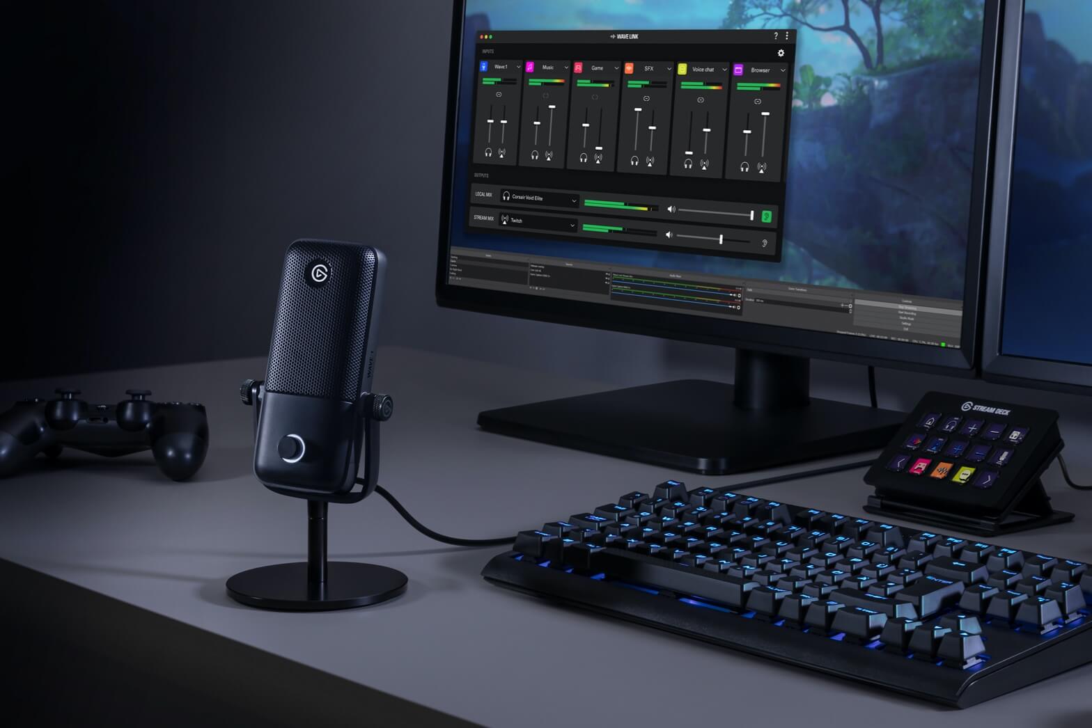USB microphone for streaming and gaming